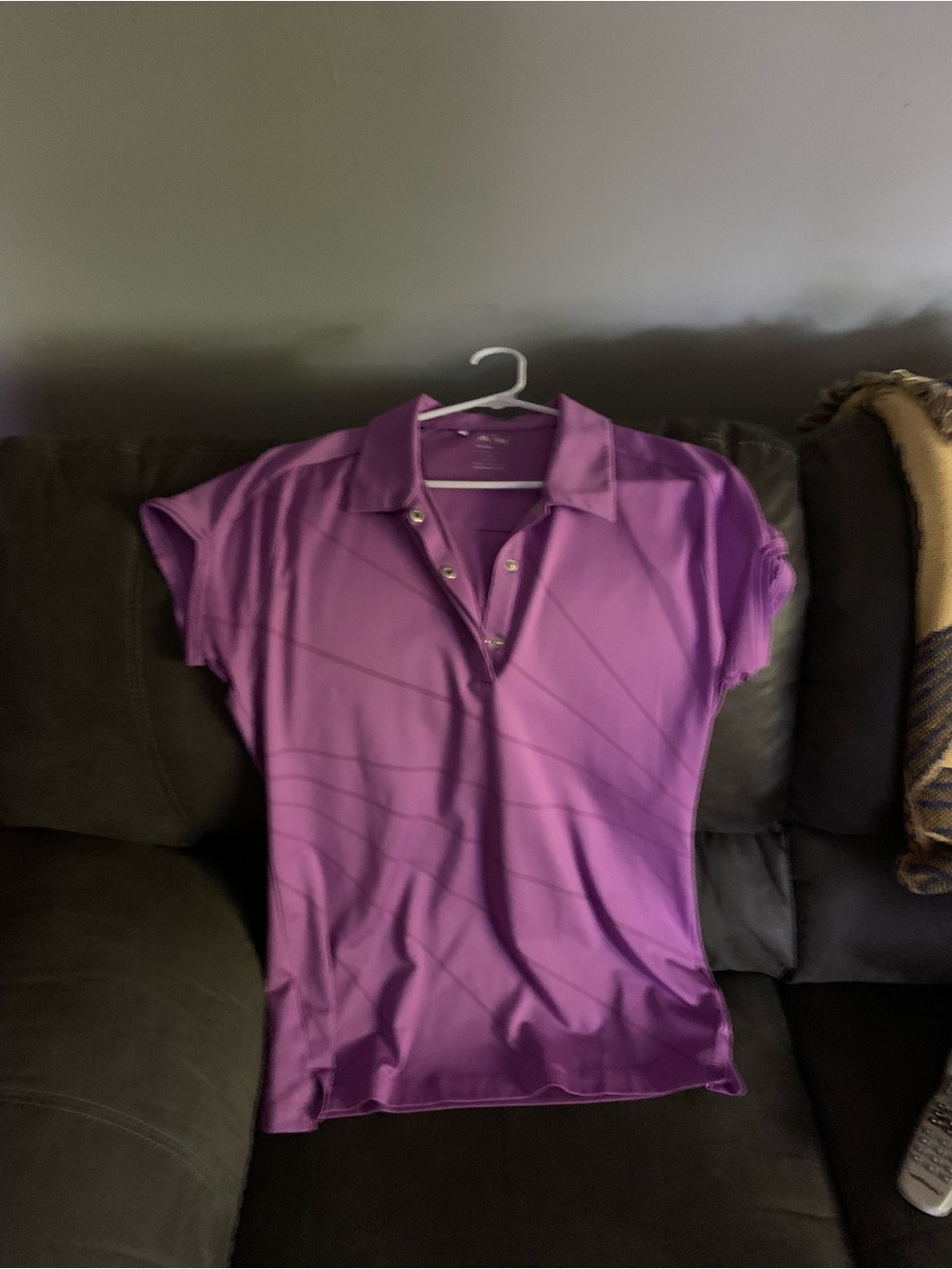 adidas Women's Violet Polo Shirt - Short Sleeve
